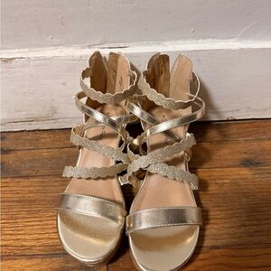 Dream Pairs Gold Glitter Strappy Sandals